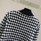 Bow Knot Diamond Long Sleeve Knit Sweater Spring and Autumn High Waist Short Sweater