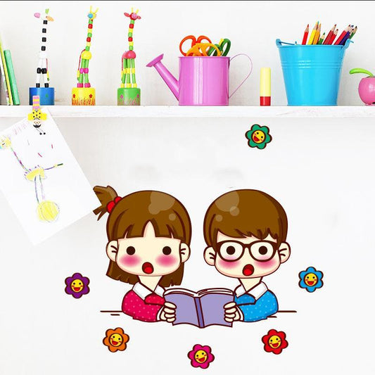 Good Study School Classroom Bedroom Wall Stickers Self -Adhesive Painting Funny Boy Girl Wallpaper