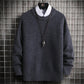 Autumn And Winter Men Casual Imitated Mink Wool Solid Color O Neck Pullover Sweaters 9 Color M-3XL