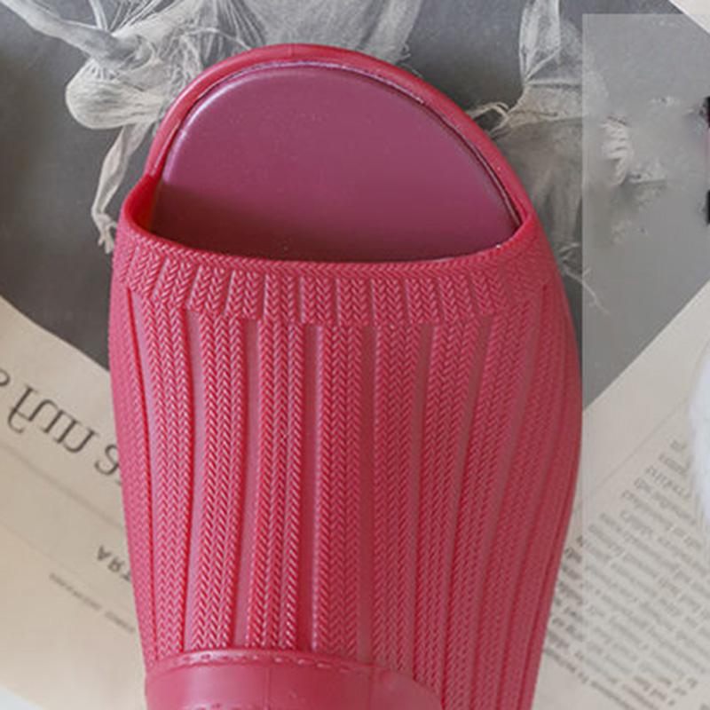 Summer Fashion Fish Mouth Slope with Half Slippers Women Summer Wear All-match Thick Heel Korean Slippers Women