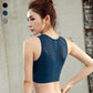 Purple Breathable Sports Bras Women Hollow Out Padded Sports Bra Top Gym Running Fitness Yoga Tops