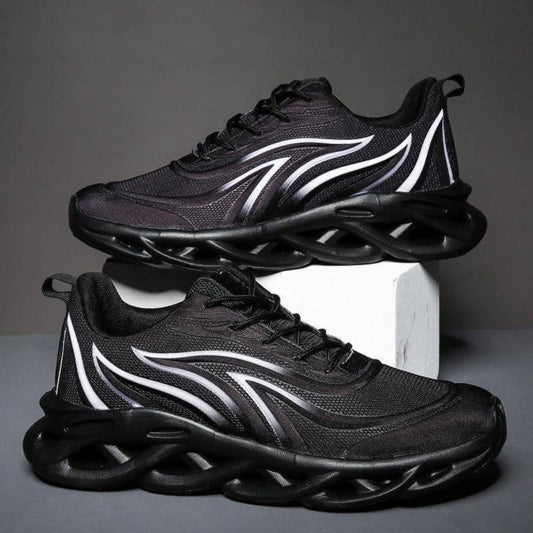 Black Blade Shoes for Men Antiskid Damping Men Athletic Training Run Sneakers Breathable Runing