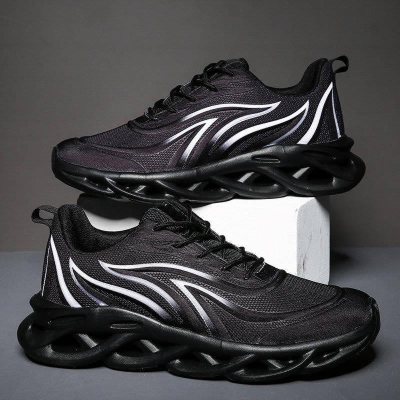 Black Blade Shoes for Men Antiskid Damping Men Athletic Training Run Sneakers Breathable Runing
