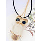 Green Eye Owl Necklace Decorative Long Necklace Sweater Chain New Year Gift