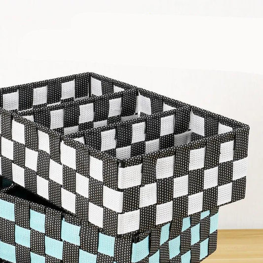 Desktop Storage Box, Cosmetic Box, Hand-woven Storage Basket, Household Drawer Storage Box, Student Desktop Storage Box