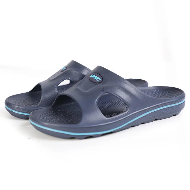 Sandals and Slippers Men's One-word Slippers Soft Bottom Non-slip Deodorant Summer Durable Thick Bottom Personality Leisure