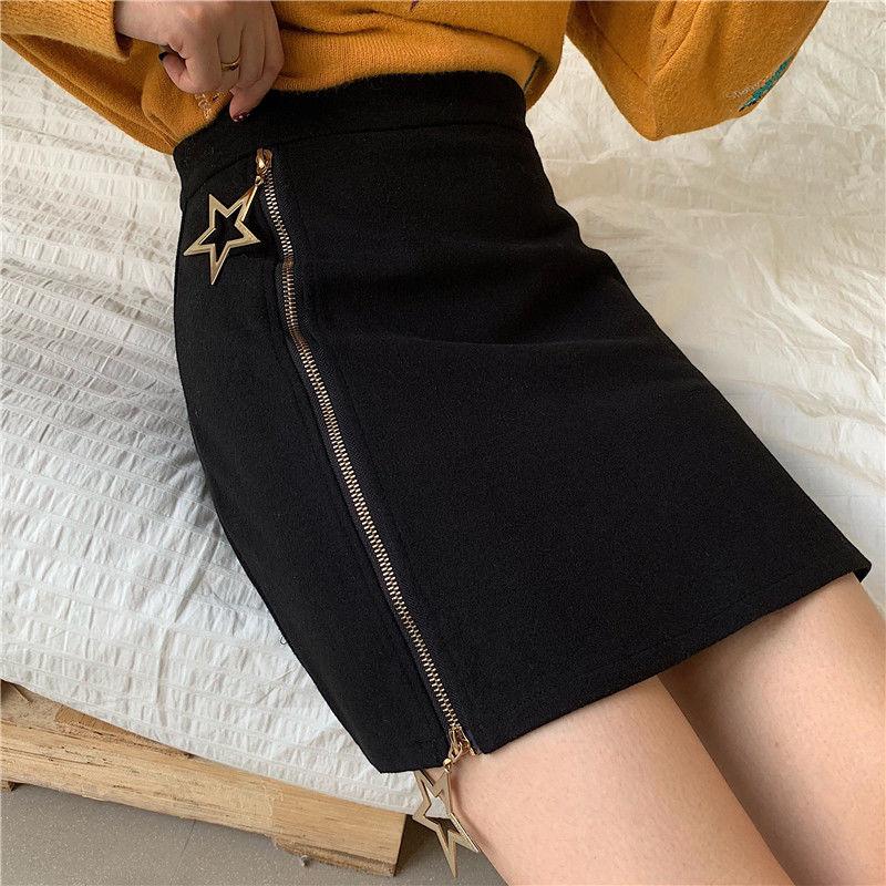 Star Split Fork Zipper Women Sexy Tight A-line Lace Chiffon High Waist Club Casual Home Office