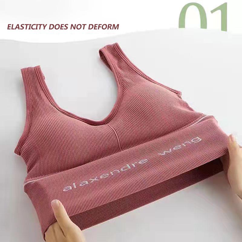 Women's Sports Bra Sling Yoga Vest High-elastic U-shaped Halter Underwear Without Steel Ring Gathering Bra Fitness Bra Wrapped Chest Push Up Bra Top