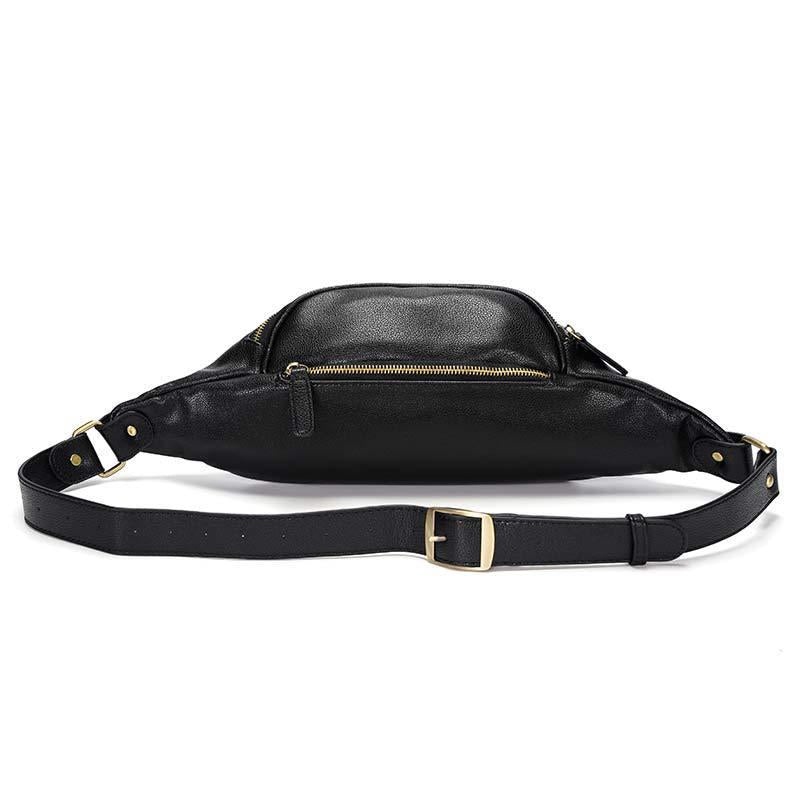 Waist Bag Men Portable Large Capacity Lychee Phone Bag Chest Bag Outdoor Sports Shoulder Bag