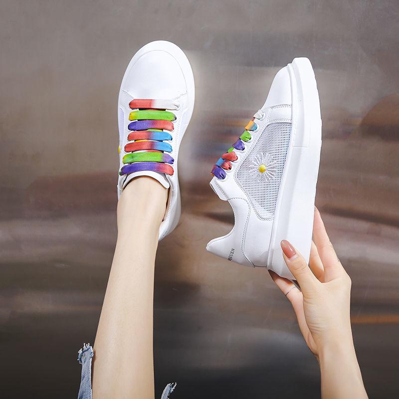 Daisy White Shoes Female Ins Tide 2020 Spring and Summer Breathable Female Students Korean Version of Wild Casual Shoes Single Shoes