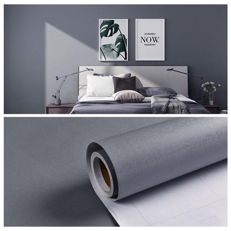 Self-adhesive  Moisture-proof Wallpaper Solid Color Dormitory Home Warm Bedroom Background Wall Paper
