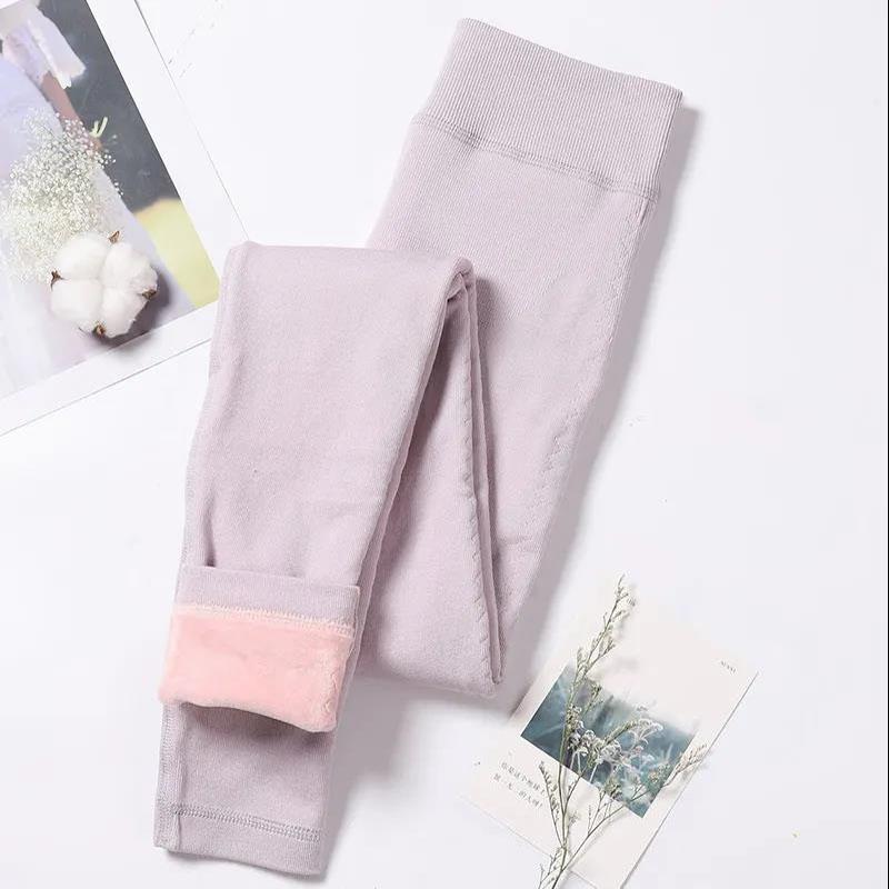 Warm Pants Women's Long-length Trousers Cotton Trousers Thickening and Velvet Slimming In Autumn and Winter High-waisted  Bottoming Cotton Wool Pants