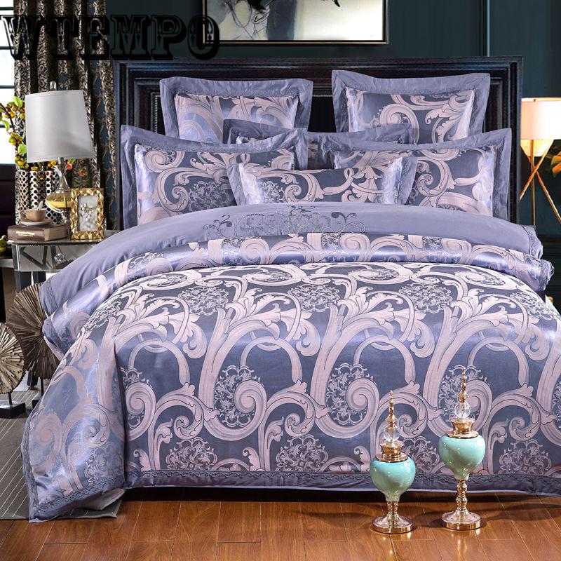 Four-piece cotton quilt cover sheets bedroom home bedding European embroidery jacquard cotton
