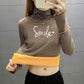 Thicken Plus Velvet Thermal Clothing Women's Underwear Tight-fitting High-neck Striped Winter Bottoming Shirt One-piece Gold Velvet Top