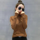 Base Sweater Women's Self-cultivation Pullover Hollow Knit Sweater Women's Long-sleeved Pile Turtleneck Sweater Top