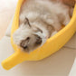 Funny Banana Cat Bed House Cute Cozy Cat Mat Beds Warm Durable Portable Pet Basket Kennel Dog Cushion Cat Supplies