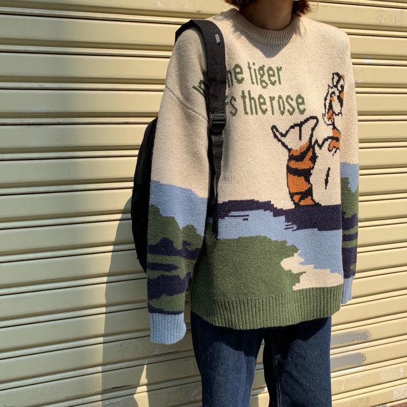 Autumn Winter  Women Fashion Sweater Casual Knitting Sweater Round Neck Pullovers Loose Casual Long Sleeve Sweater