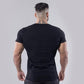 Oversized T-shirt Slim Tees Stretch Shirts Muscle Pullover Casual Undies Half Sleeve Overshirt Solid Color Top Men Clothing