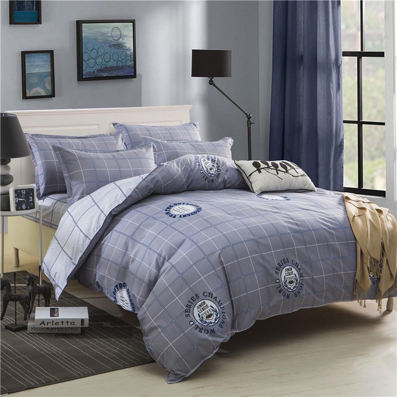Plaid Duvet Cover Set Bedding Quilt Cover Pillowcases Set