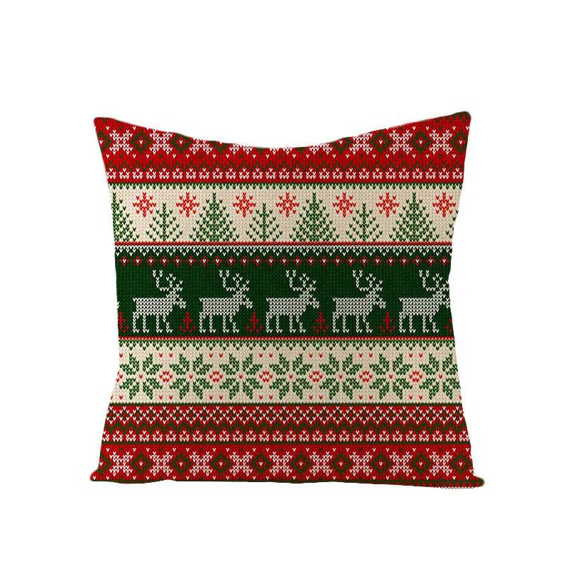 Winter New Year Christmas Pattern Creative Festival Decoration Living Room Pillow Home Decoration Sofa Pillow Cushion