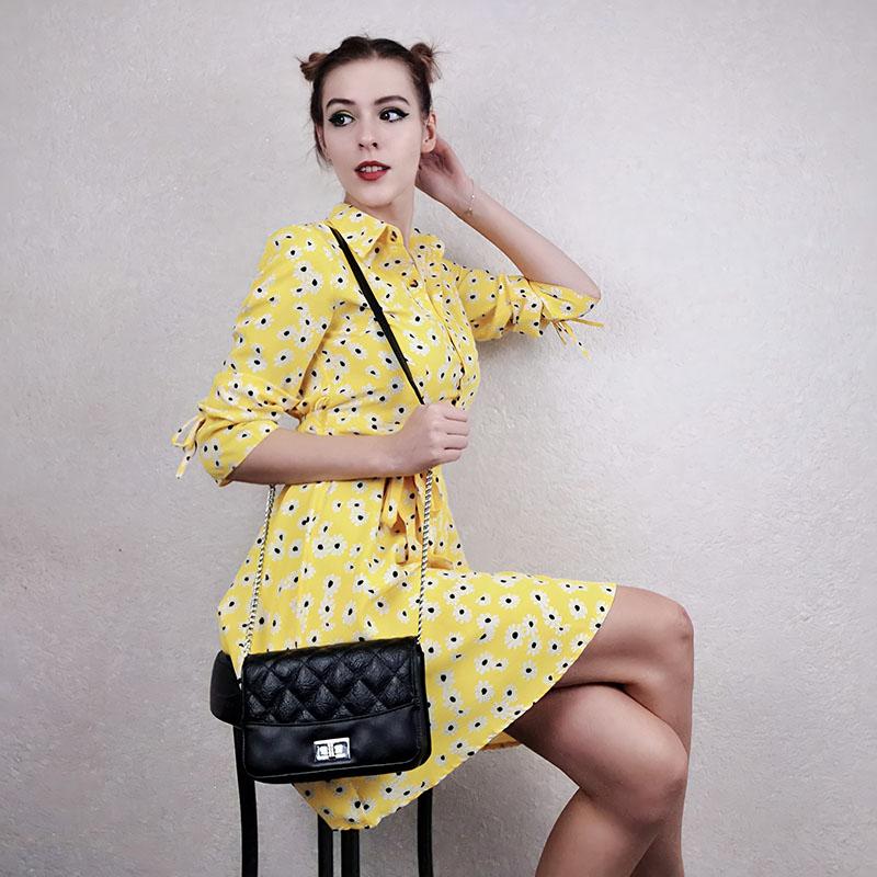 Women's retro floral dress spring long-sleeved a-line shirt dress OL Style Knee-length Dress Plus Size S-5XL