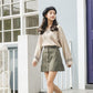 Autumn and Winter Sweater Women Loose Students V Trumpet Sleeve Pullover Ladies Bottoming Sweater