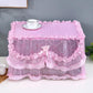 Lace Yarn Edge Microwave Oven Cover Cloth Dustproof Curtain Kitchen Household Antifouling Cover Towel
