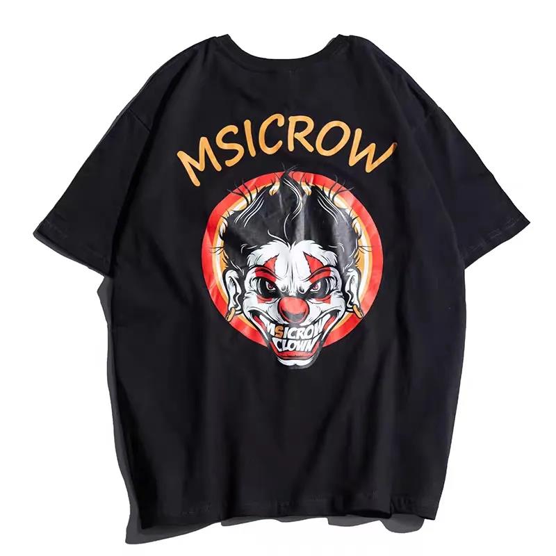 Men High Street T-shirts Oversized O-neck Short Sleeve Casual Shirts Summer Soft Loose Tops Harajuku Trendy Personality Tees