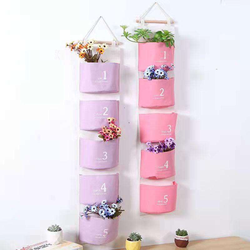 Fabric Storage Bag Hanging Bag Dormitory Waterproof Storage Bag Behind The Closet Door Mobile Phone Debris Storage Bag Bathroom Storage Bag
