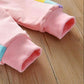 Girls' Rainbow Suit Girl Baby Spring and Autumn Models Children's All-match Jacket Casual Pants Sports Sets Two-piece Suit