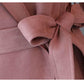 Spring and Autumn Models Slim Deerskin Velvet Windbreaker Women Mid-length Slim Coat Women