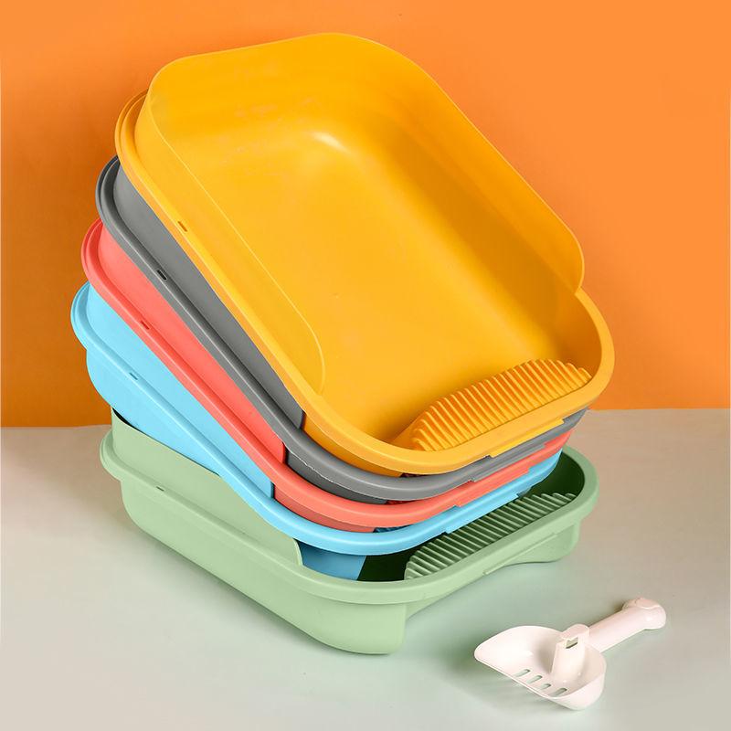Cat Litter Box Splash-proof Semi-enclosed Large Cat Toilet Deodorant Cat Poop Box Small Kitten Litter Box Kitty Supplies