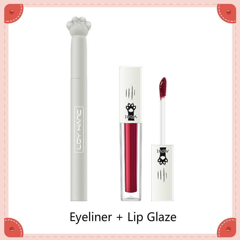 Cute and durable waterproof [cat's claw eyeliner] no smudge hard head eyeliner novice student