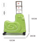1-6 Years Children's Seated Wheeled Suitcase 20 Inch Sliding and Rolling Suitcase Boy Girl Sliding and Rolling Travel Code Luggage Trunk