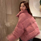 Winter Down Coat Korean Fashion Short Corduroy Coat Thick Loose Plus Size Down Jacket