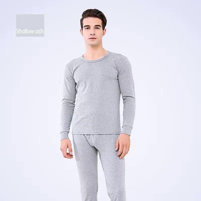 Men's Plus Velvet Thick Thermal Underwear Suit Autumn Clothes Long Trousers Youth Plush Sweater Plus Size Winter