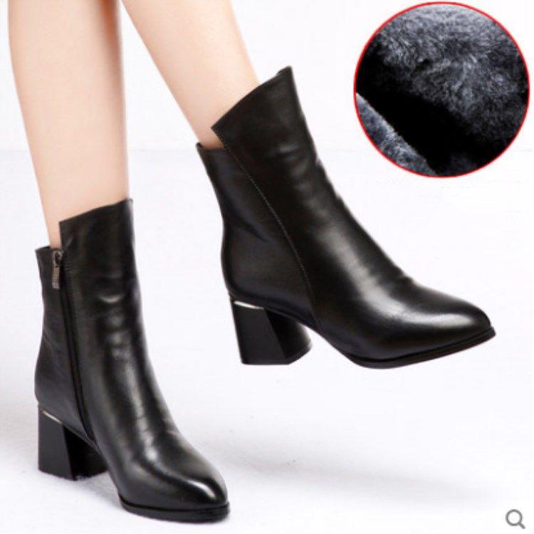Autumn Winter Women's Shoes Ladies Booties Female Middle Boots Female Non-slip Martin Boots