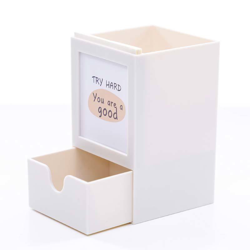 Drawer Pen Holder Ins Stationery Storage Box Creative Student Multi-functional Girl Heart Desktop Decoration Large-capacity Pen Holder