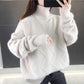 Autumn Winter Thick Sweater Women Knitted Ribbed Pullover Sweater Long Sleeve Turtleneck Jumper Soft Warm