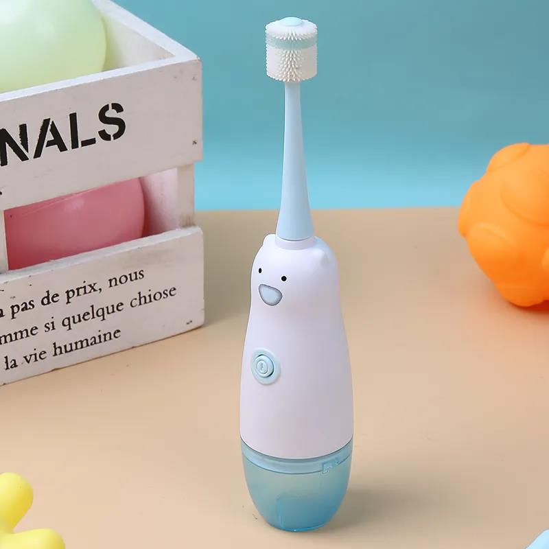 Children's Electric Toothbrush Soft Bristles No Dead Ends Ultrasonic Toothbrush Cartoon Waterproof Baby Tooth Protector for 2 Years and Over