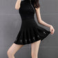 Gothic Cross Stitch Dress Punk Black Skirt Little Black Dress College Pleated Skirt