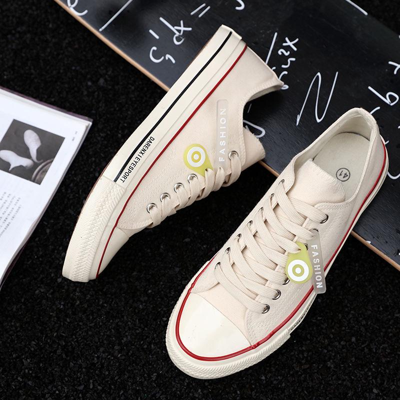 Men Canvas Fashion Brand Casual Shoes Flat for Men Comfortable Lace Up Zapatos Sapatos Youth  Sneakers