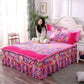 Non-slip Mattress Protection Cover Skin-friendly Bed Cover Bedroom Twill Bed Skirt Bedspread
