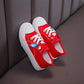 Children's Canvas Shoes Running Shoes for Boys and Girls Velcro Sneakers Student Board Shoes
