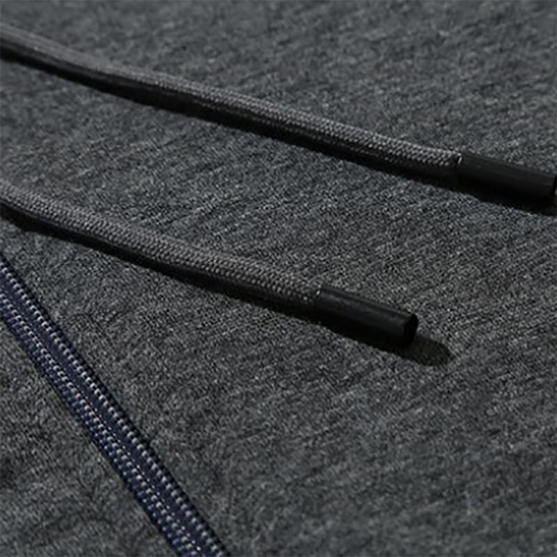 Autumn and Winter Sweatshirts Plus Fat Plus Size Plus Velvet Thick Men's Sweater Pure Cotton Hooded Zipper Fat Sweater