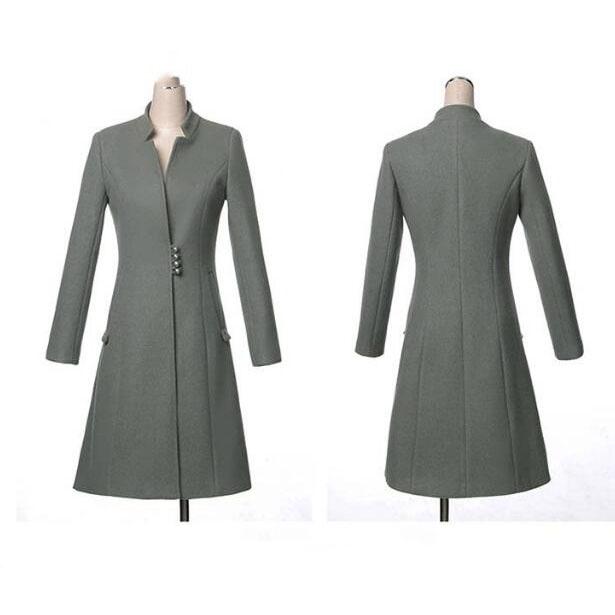 Winter Autumn Coat Women Wool Jacket Long Oversized Coats Blend Woolen Outerwear 2019 Women Clothing