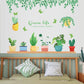 fresh green leaf potted Nordic plant removable summer spring wall sticker