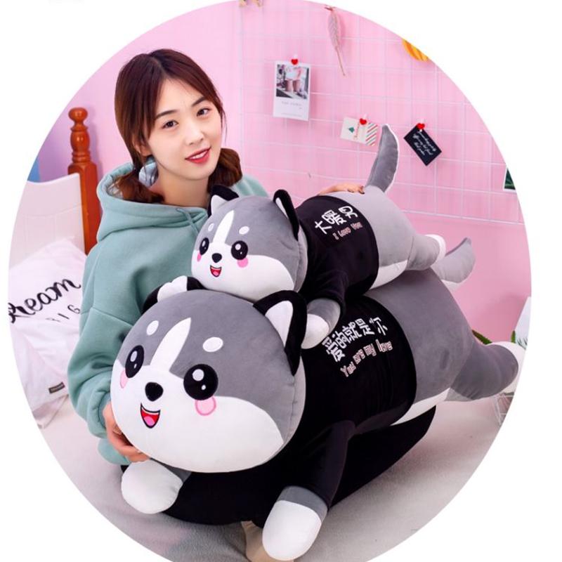 Husky Plush Pillow  Sleeping Pillow Boys and Girls Birthday Pillow Christmas Gift Pillow