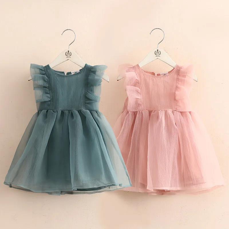 Shell Element Dress Round Neck Dress Summer Girl Children's Clothing Children's Show Host Dress
