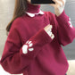 Winter Women's Turtleneck Sweater Women Plus Velvet Thick Loose Bottoming Shirt Autumn and Winter Wear All-match